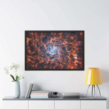 Spiral Galaxy IC 5332, Hand Crafted Wooden Framed Poster