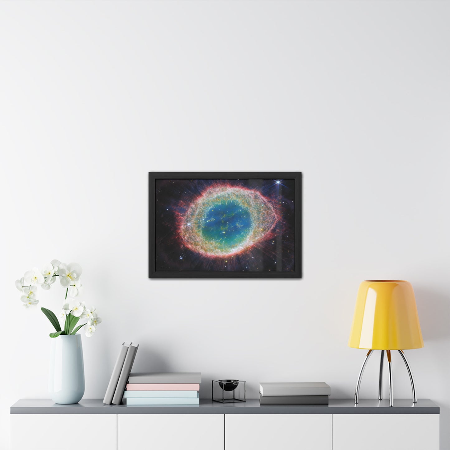 Ring Nebula, Hand Crafted Wooden Framed Poster