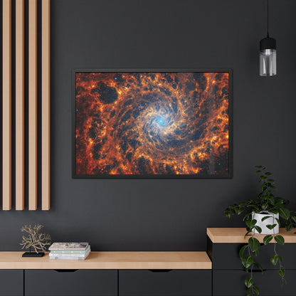 Spiral Galaxy NGC 628, Hand Crafted Wooden Framed Poster