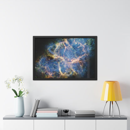 Crab Nebula, Hand Crafted Wooden Framed Poster