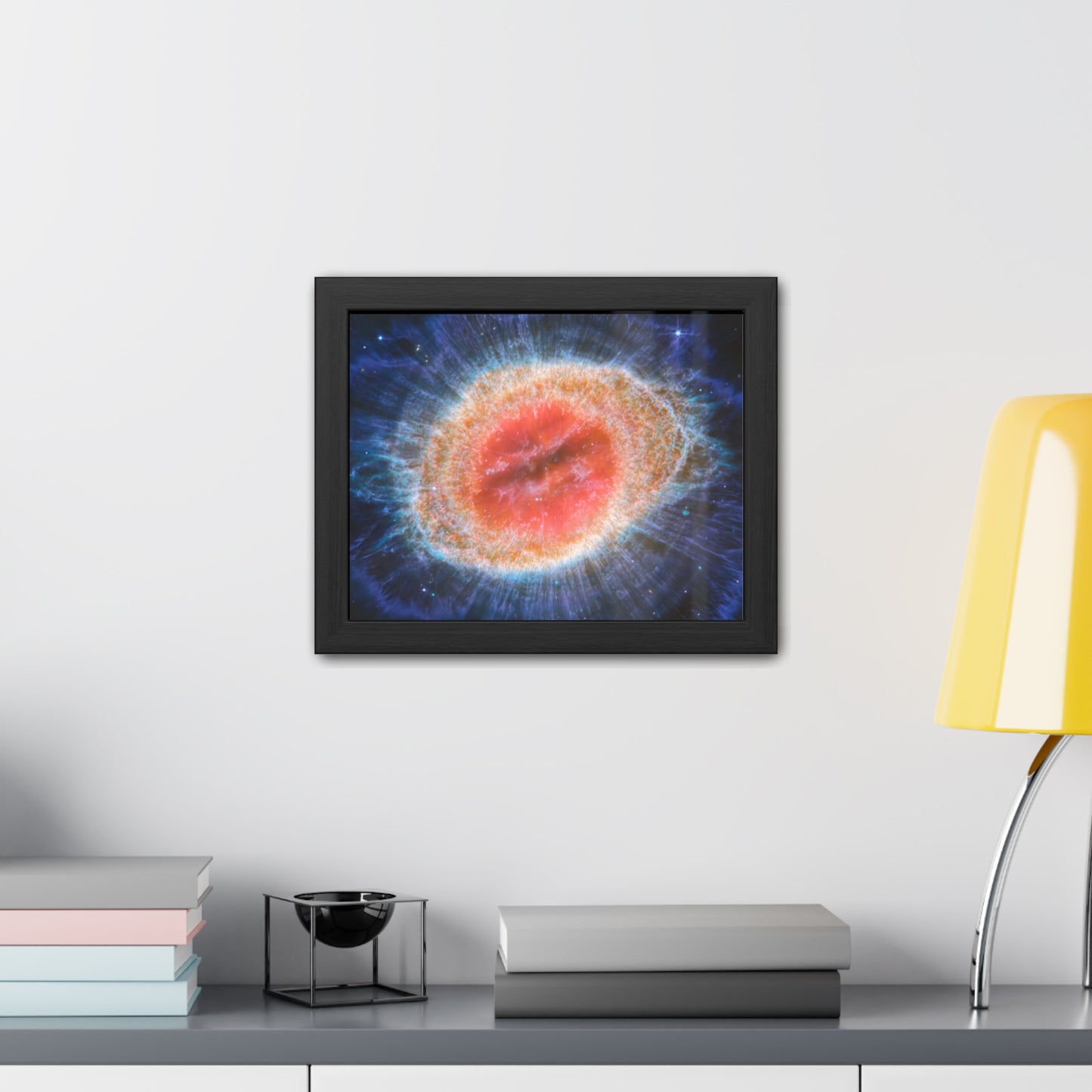 Ring Nebula (MIRI image), Hand Crafted Wooden Framed Poster