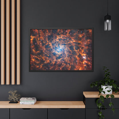 Spiral Galaxy IC 5332, Hand Crafted Wooden Framed Poster