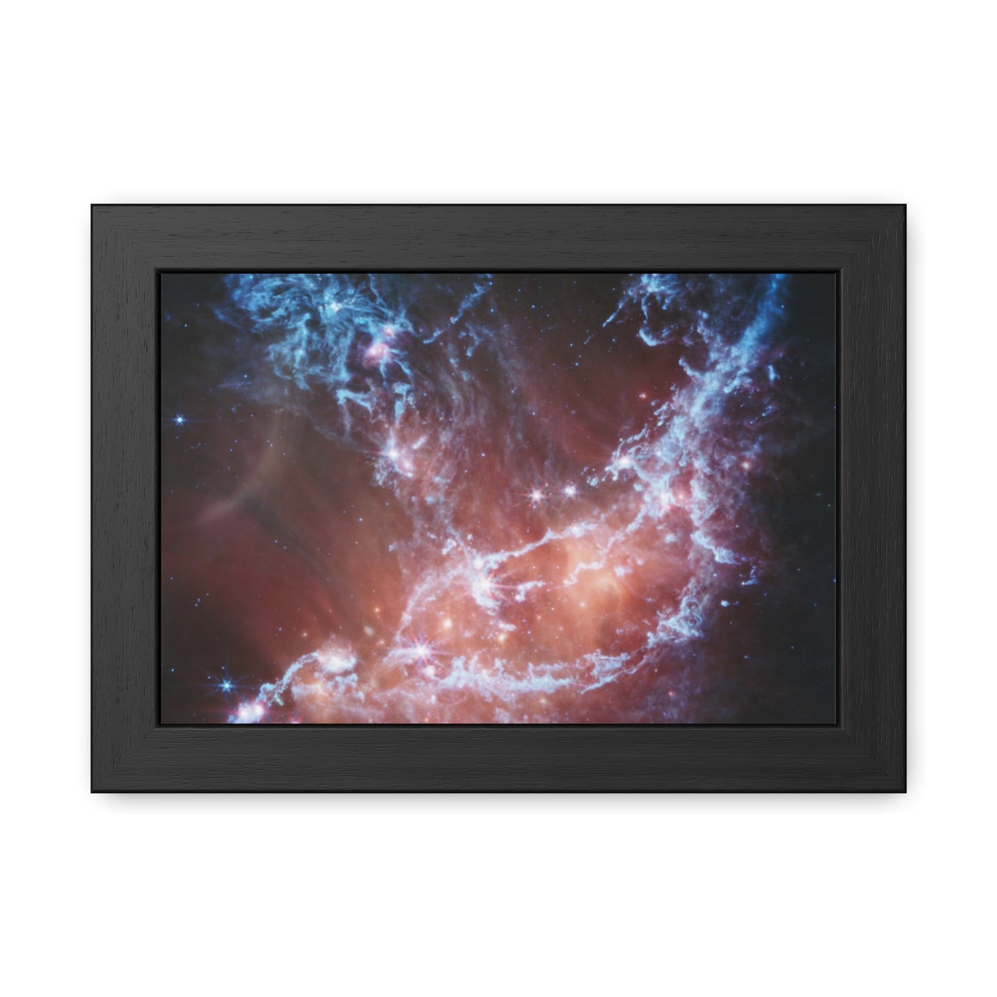 Ethereal View of NGC 346, Hand Crafted Wooden Framed Poster