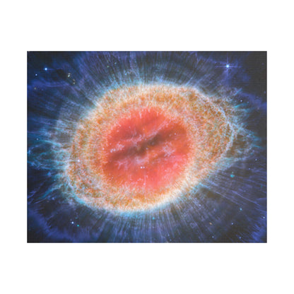 Ring Nebula (MIRI image), Satin Canvas, Stretched