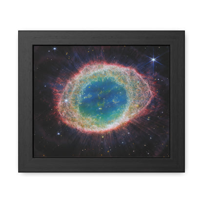 Ring Nebula, Hand Crafted Wooden Framed Poster