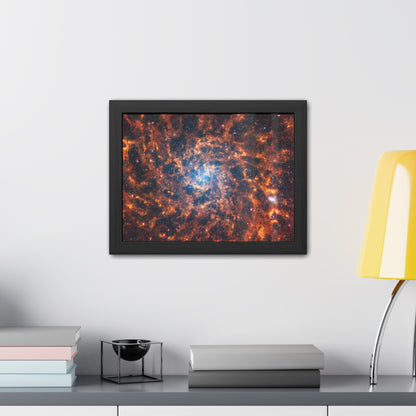 Spiral Galaxy IC 5332, Hand Crafted Wooden Framed Poster