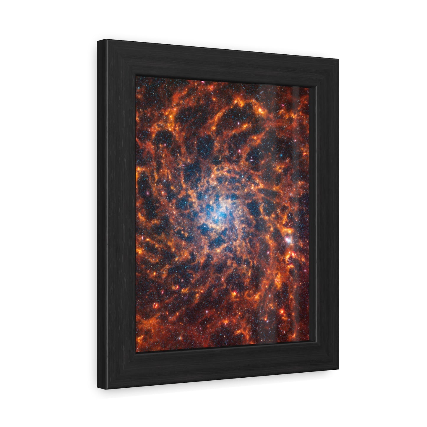 Spiral Galaxy IC 5332, Hand Crafted Wooden Framed Poster