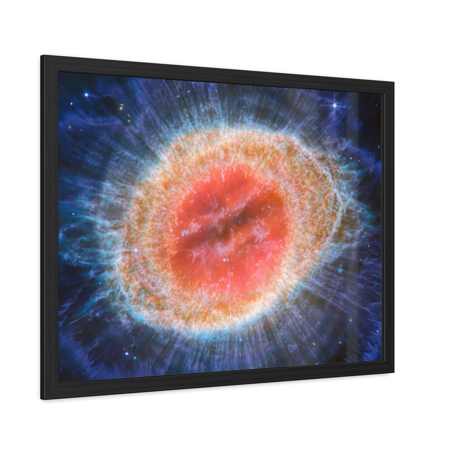 Ring Nebula (MIRI image), Hand Crafted Wooden Framed Poster