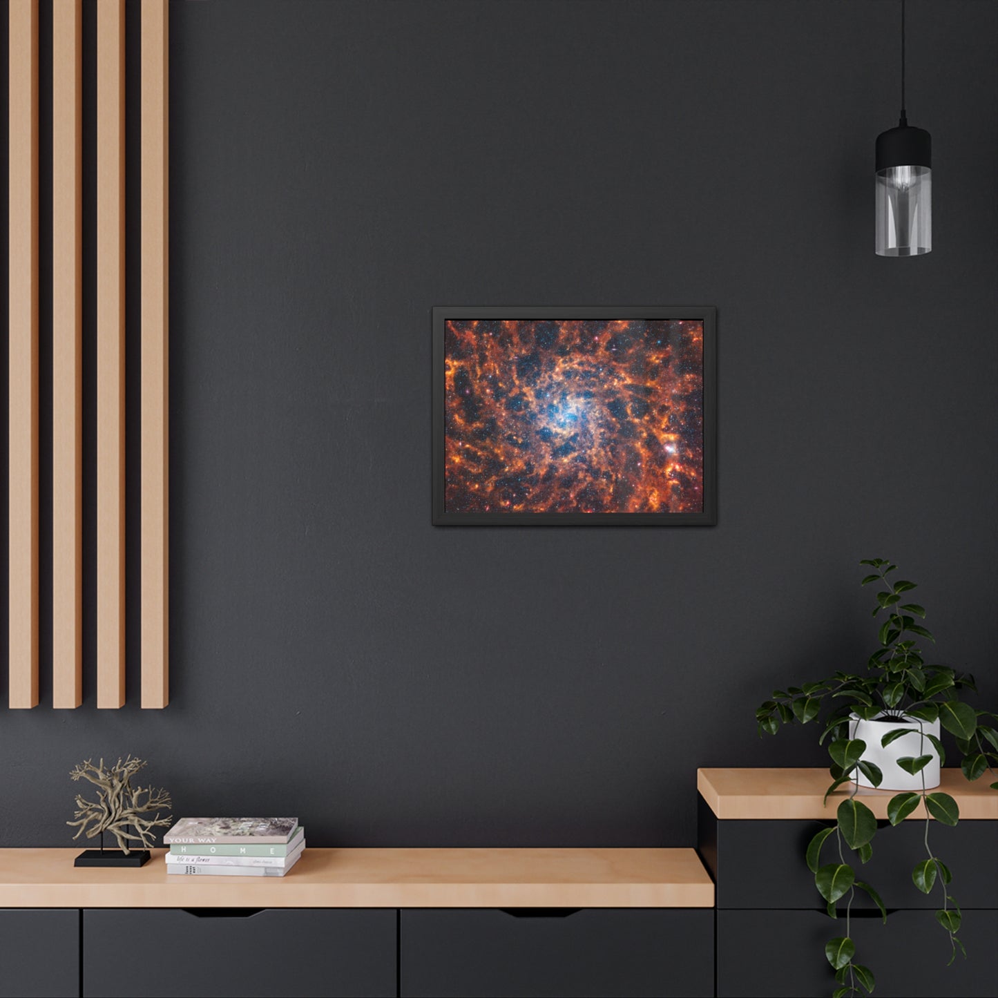 Spiral Galaxy IC 5332, Hand Crafted Wooden Framed Poster