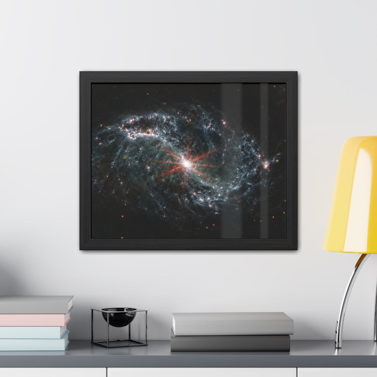 Intricate Networks of Gas and Dust in Nearby Galaxies, Hand Crafted Wooden Framed Poster