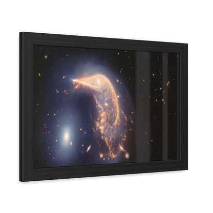 Interacting Galaxies Arp 142, Hand Crafted Wooden Framed Poster