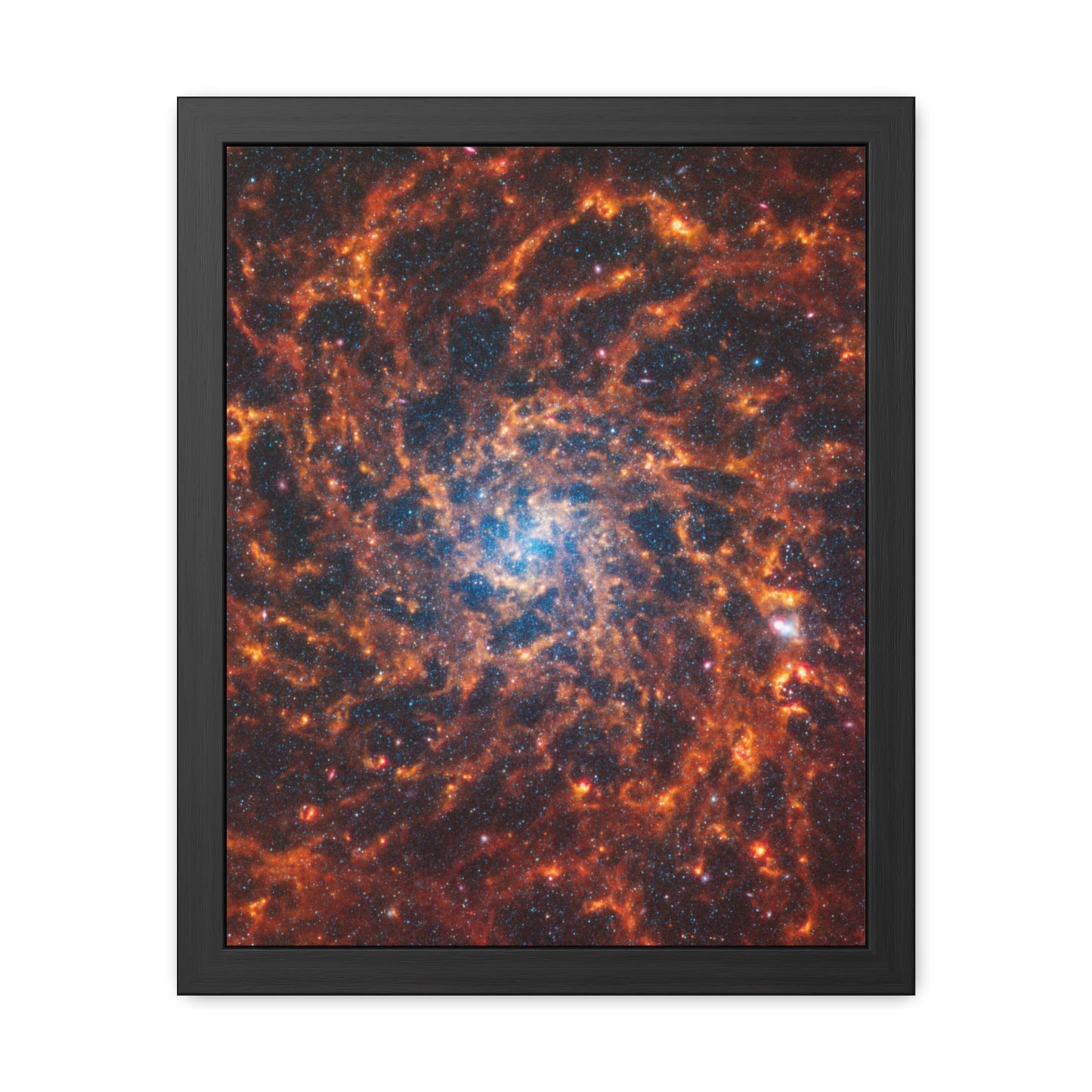 Spiral Galaxy IC 5332, Hand Crafted Wooden Framed Poster