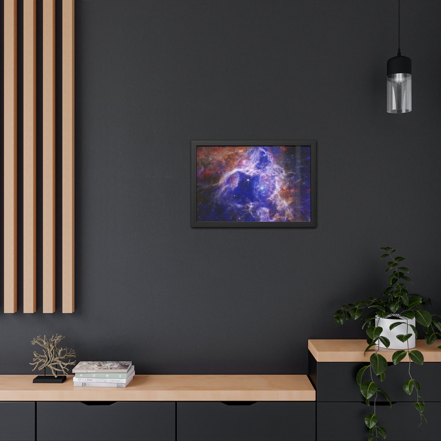 The Tarantula Nebula, Hand Crafter Wooden Framed Poster