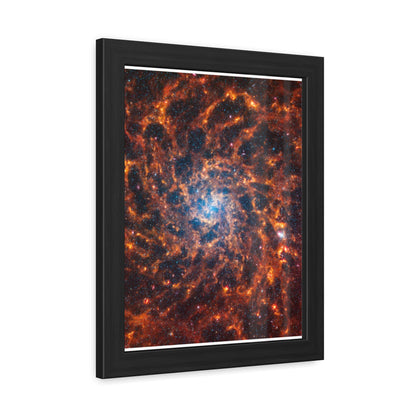 Spiral Galaxy IC 5332, Hand Crafted Wooden Framed Poster