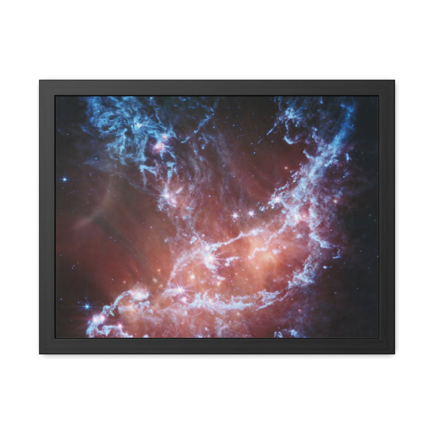 Ethereal View of NGC 346, Hand Crafted Wooden Framed Poster