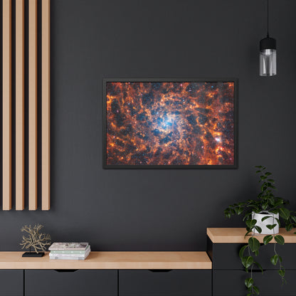 Spiral Galaxy IC 5332, Hand Crafted Wooden Framed Poster