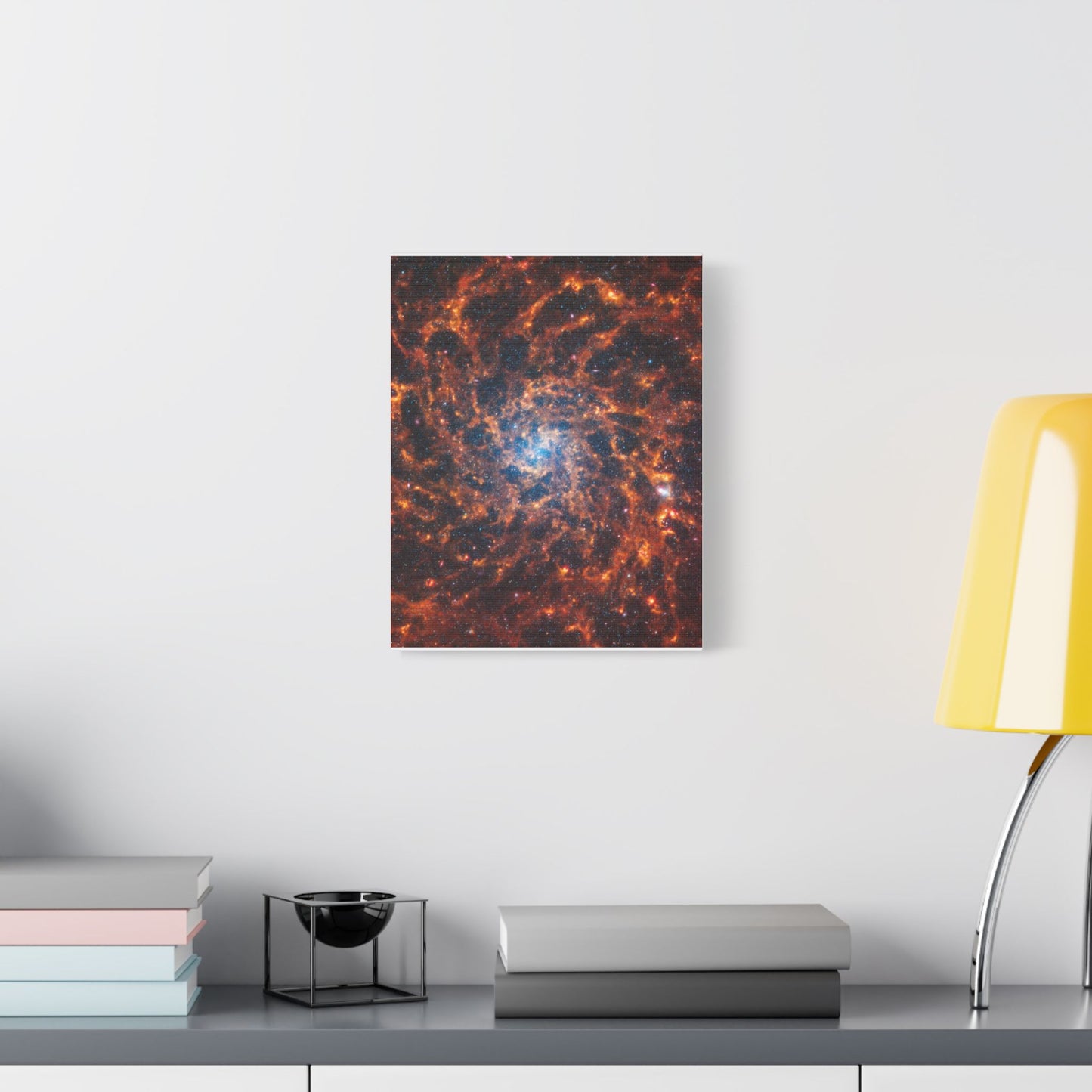 Spiral Galaxy IC 5332, Satin Canvas, Stretched