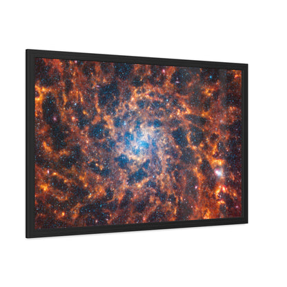 Spiral Galaxy IC 5332, Hand Crafted Wooden Framed Poster