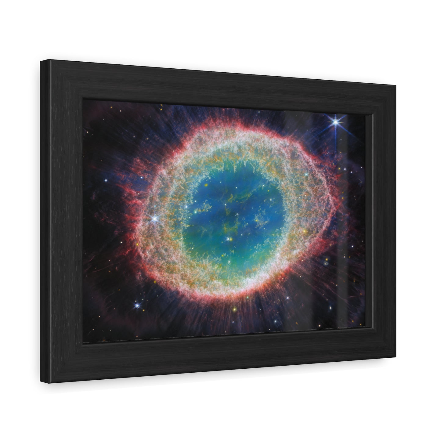 Ring Nebula, Hand Crafted Wooden Framed Poster