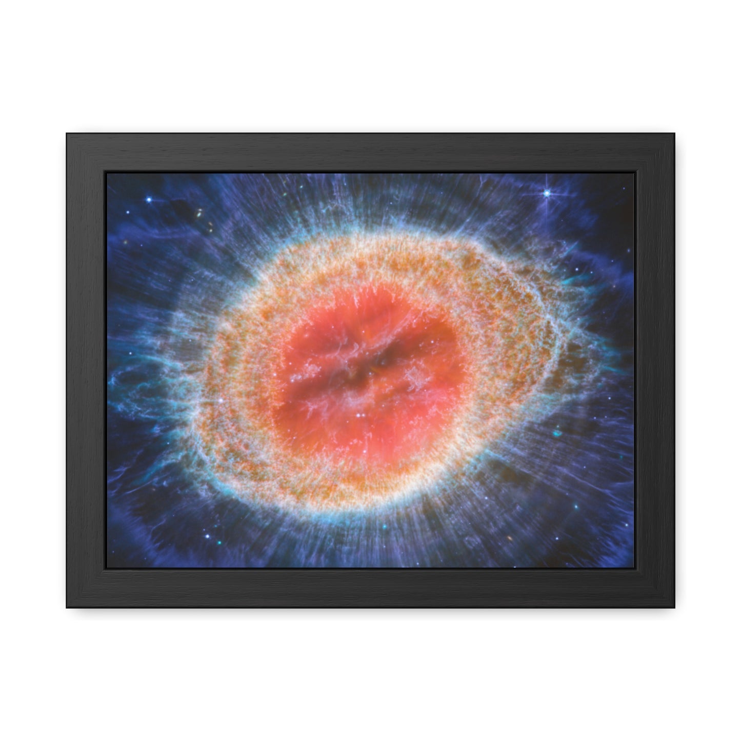 Ring Nebula (MIRI image), Hand Crafted Wooden Framed Poster