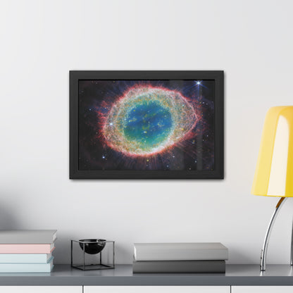 Ring Nebula, Hand Crafted Wooden Framed Poster