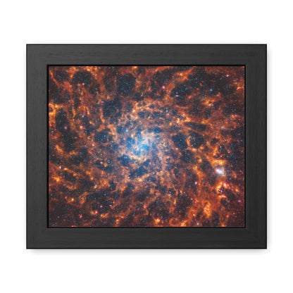 Spiral Galaxy IC 5332, Hand Crafted Wooden Framed Poster