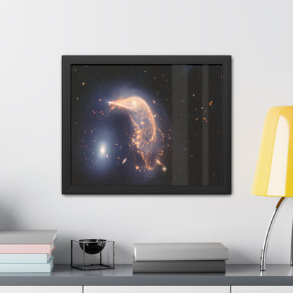 Interacting Galaxies Arp 142, Hand Crafted Wooden Framed Poster