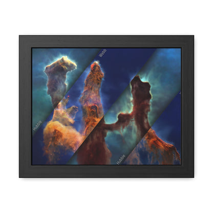 Pillars of Creation - Webb vs Hubble, Hand Crafted Wooden Framed Poster