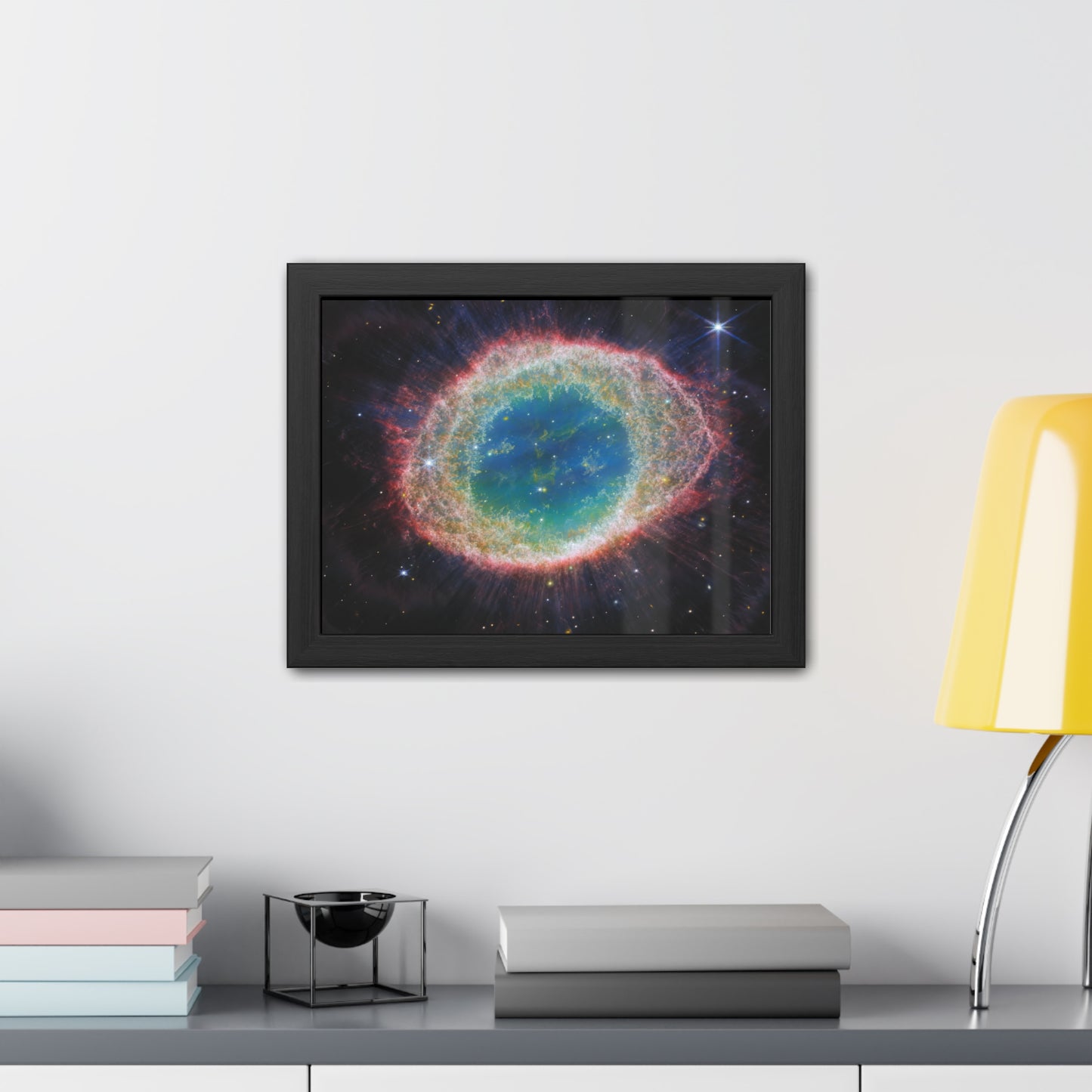 Ring Nebula, Hand Crafted Wooden Framed Poster