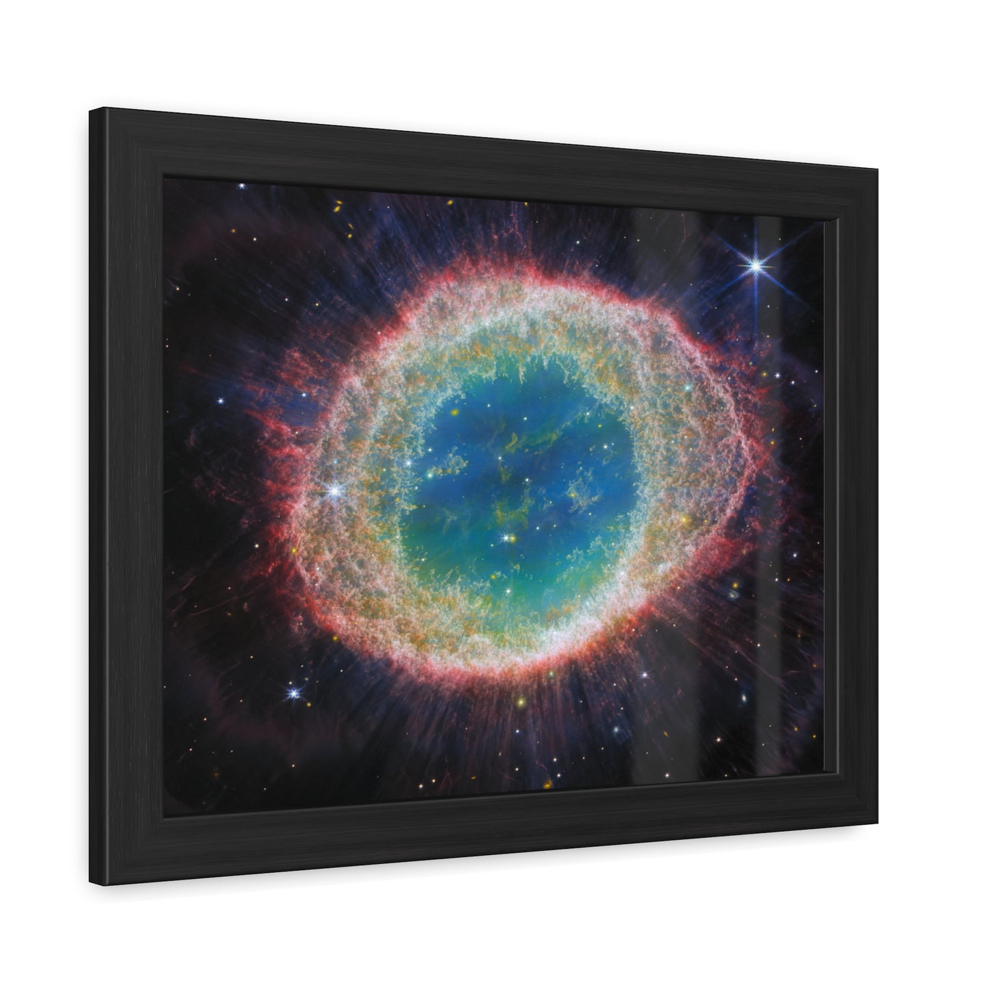 Ring Nebula, Hand Crafted Wooden Framed Poster