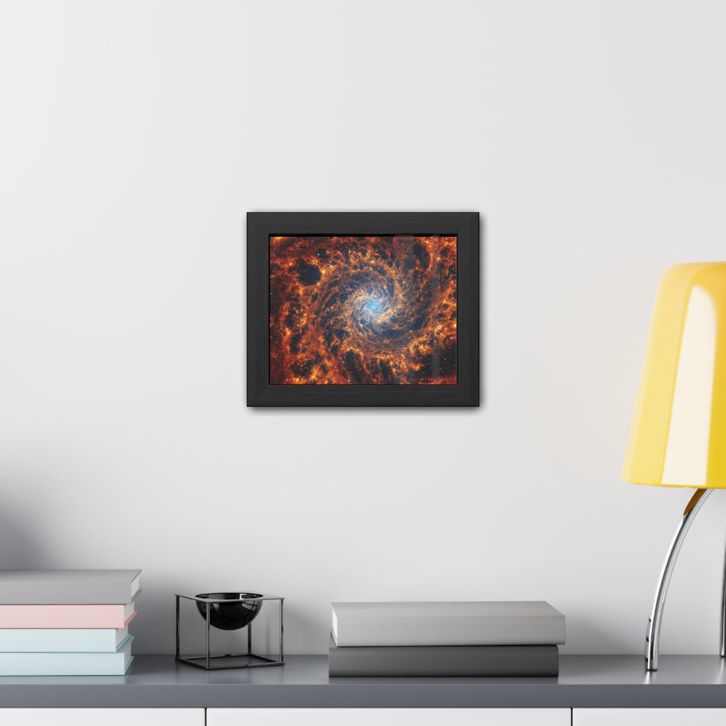 Spiral Galaxy NGC 628, Hand Crafted Wooden Framed Poster