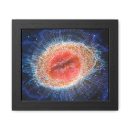 Ring Nebula (MIRI image), Hand Crafted Wooden Framed Poster