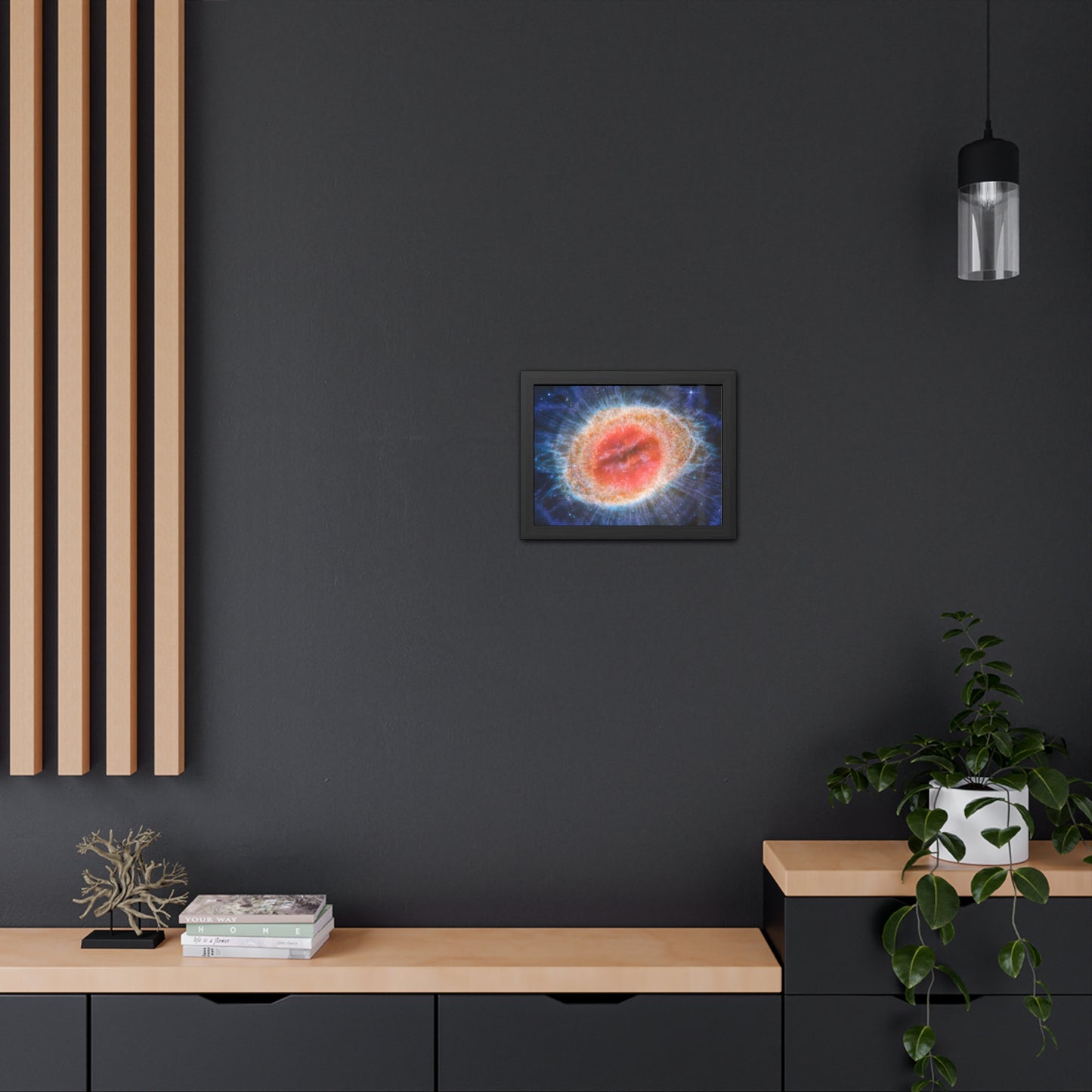 Ring Nebula (MIRI image), Hand Crafted Wooden Framed Poster