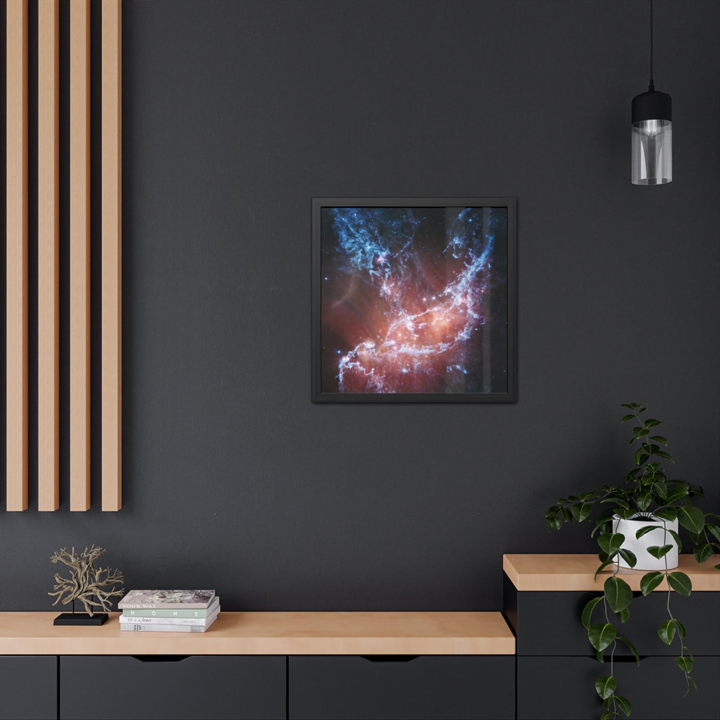 Ethereal View of NGC 346, Hand Crafted Wooden Framed Poster