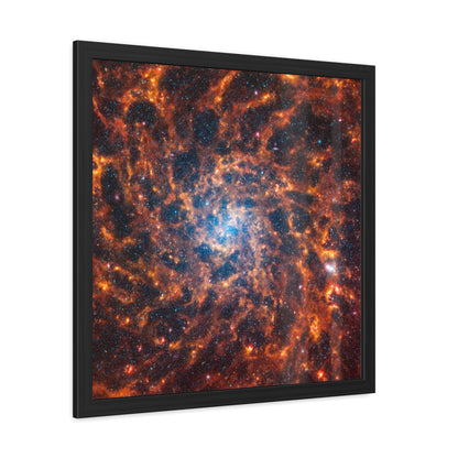 Spiral Galaxy IC 5332, Hand Crafted Wooden Framed Poster