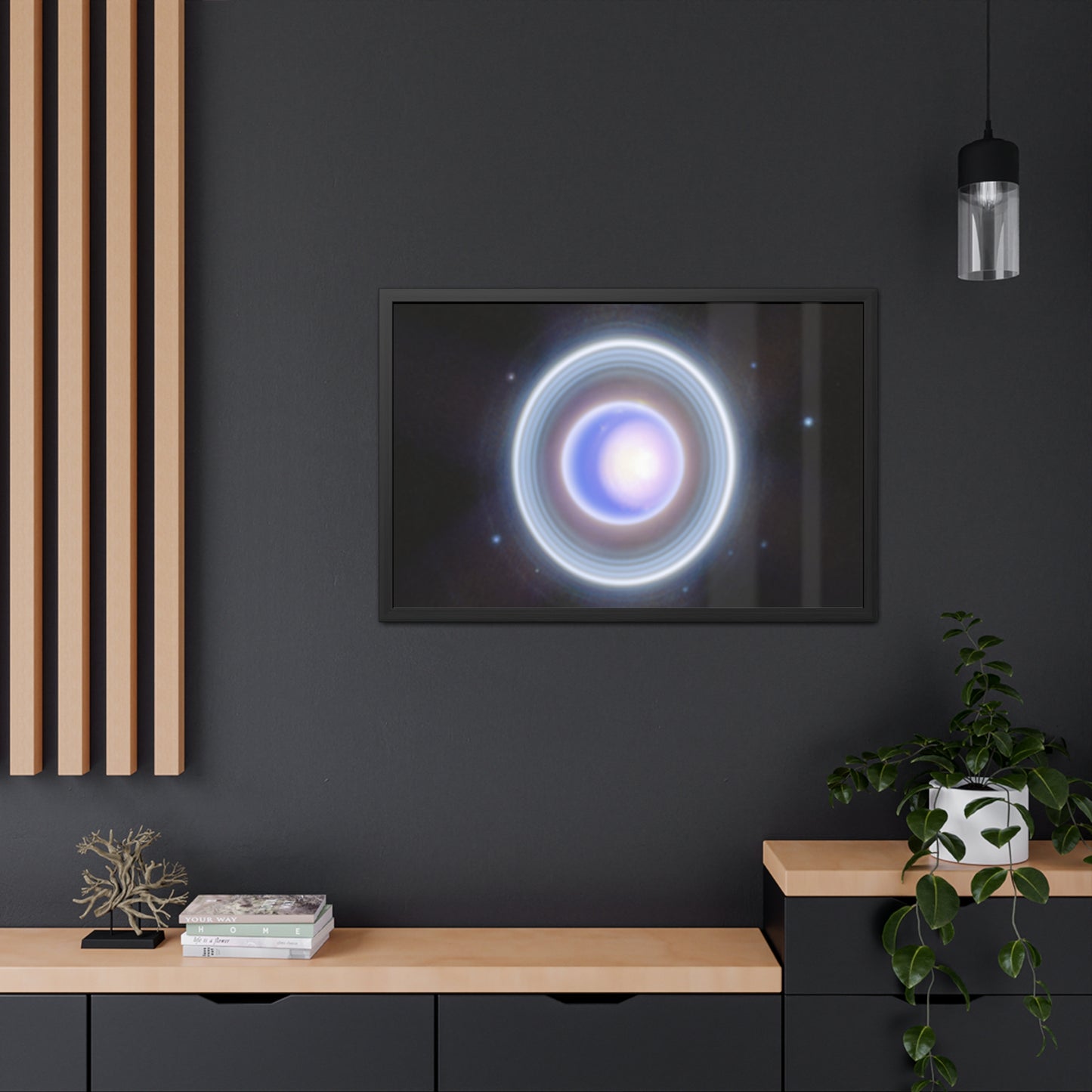 Uranus Close-up, Hand Crafted Wooden Framed Poster