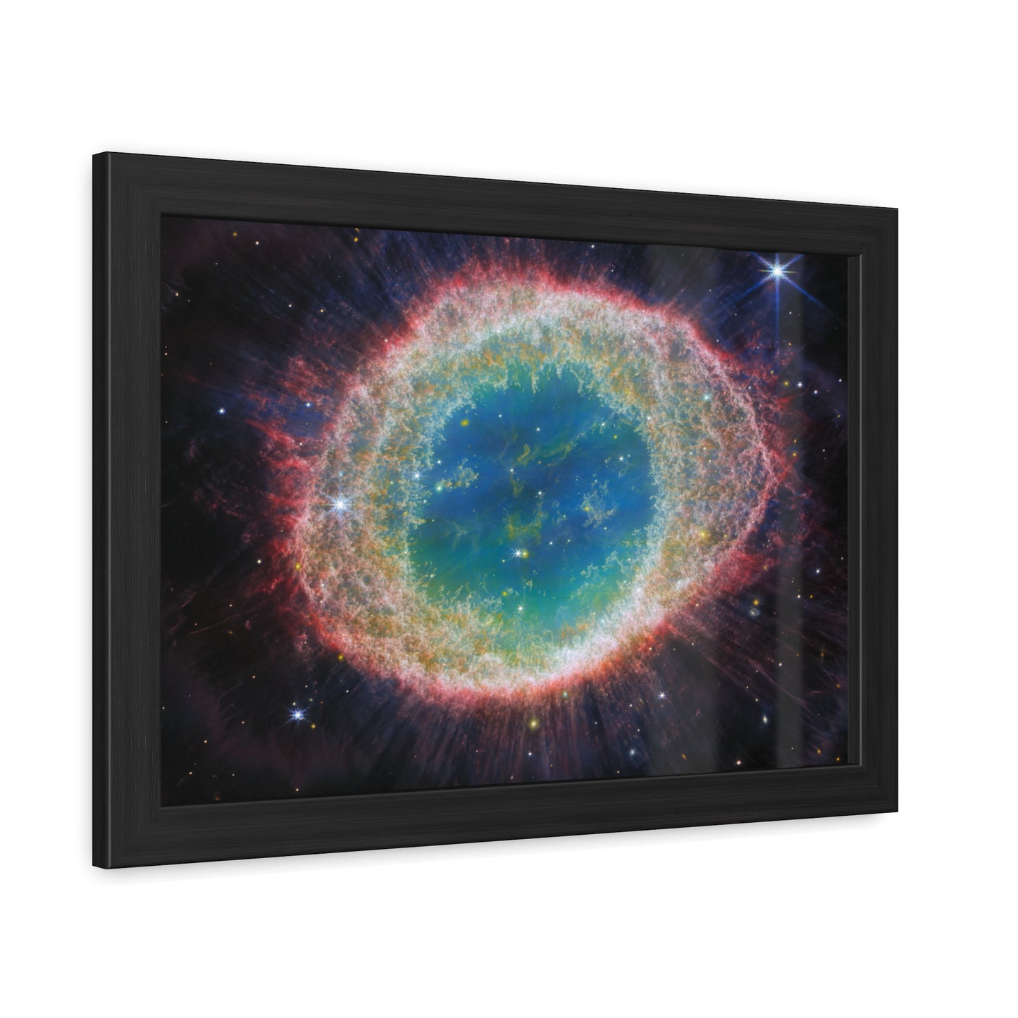 Ring Nebula, Hand Crafted Wooden Framed Poster