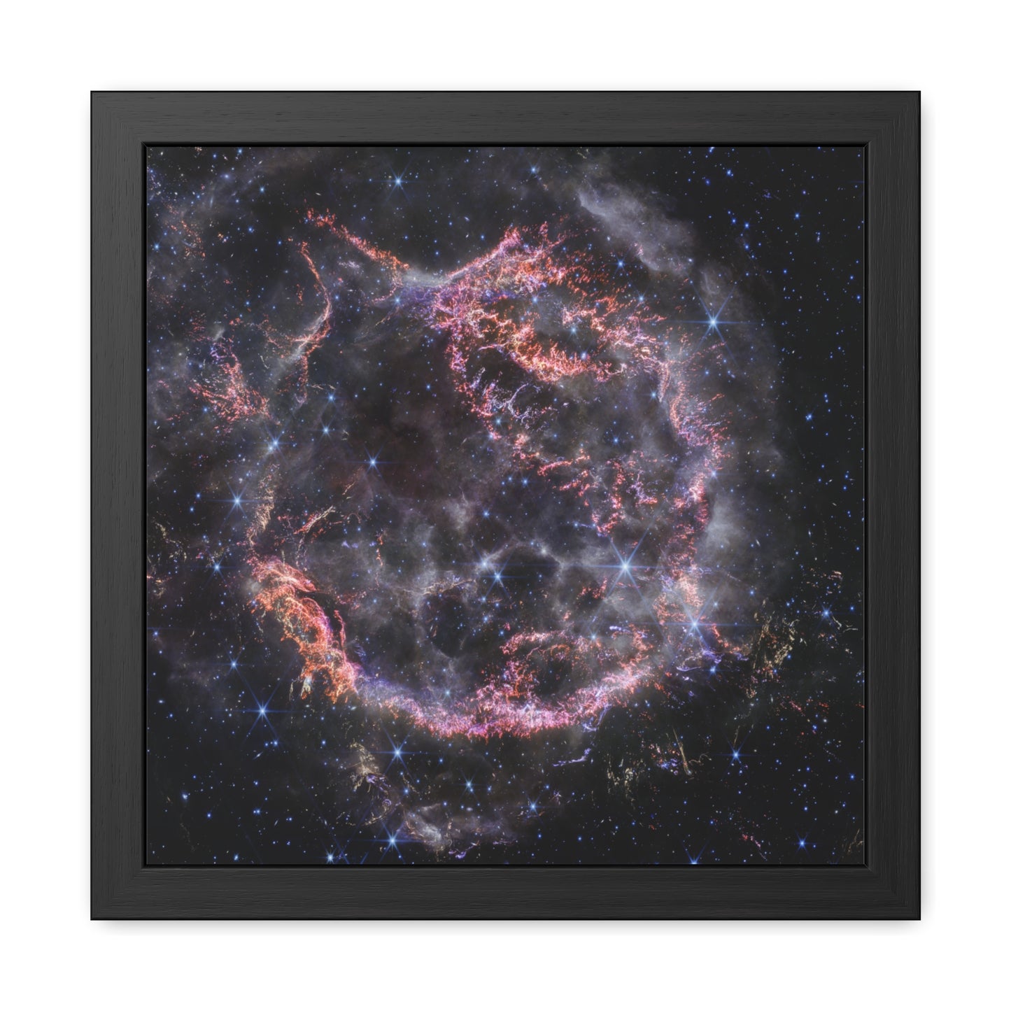 Cassiopeia A, Hand Crafted Wooden Framed Poster