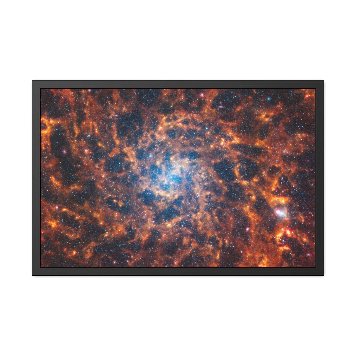 Spiral Galaxy IC 5332, Hand Crafted Wooden Framed Poster