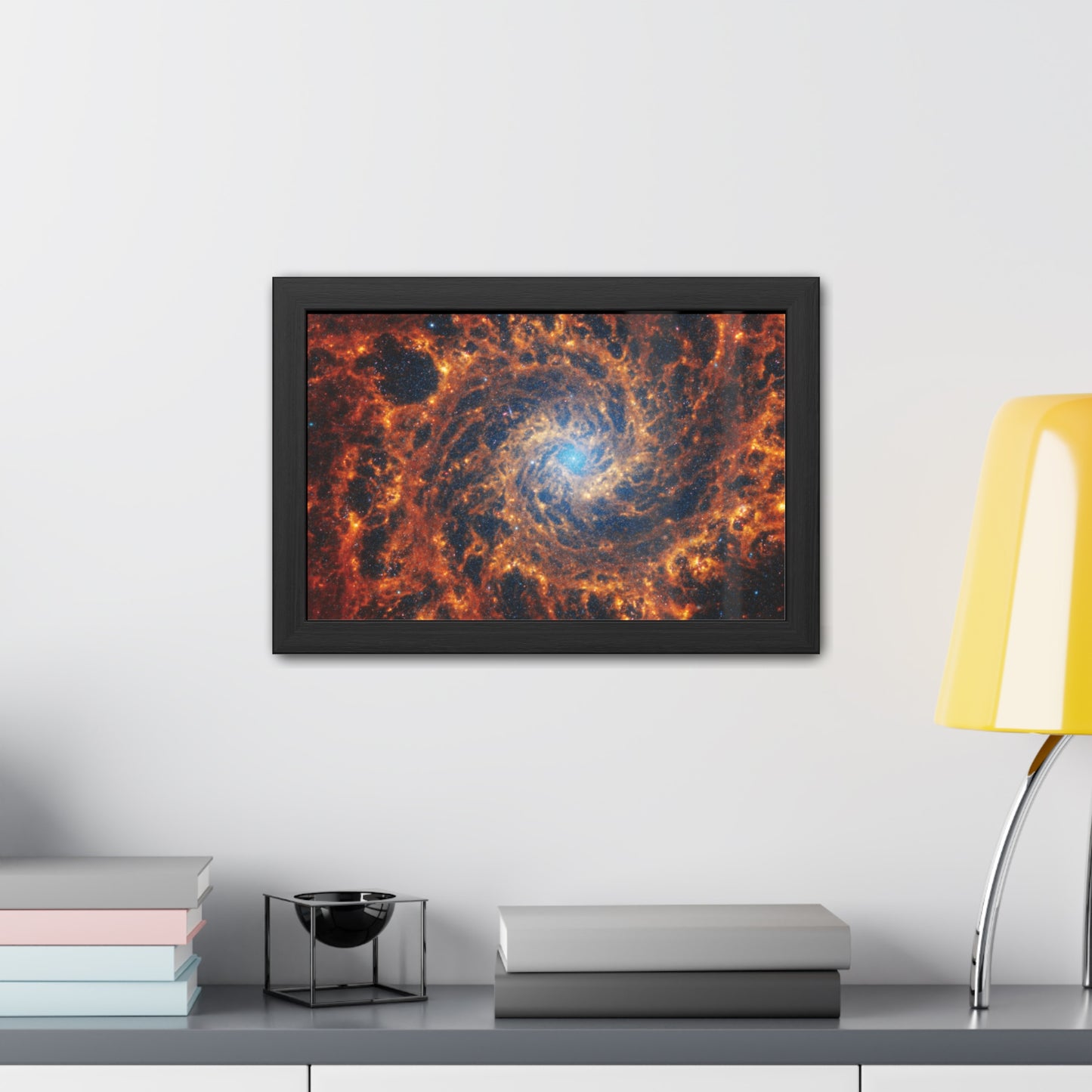 Spiral Galaxy NGC 628, Hand Crafted Wooden Framed Poster