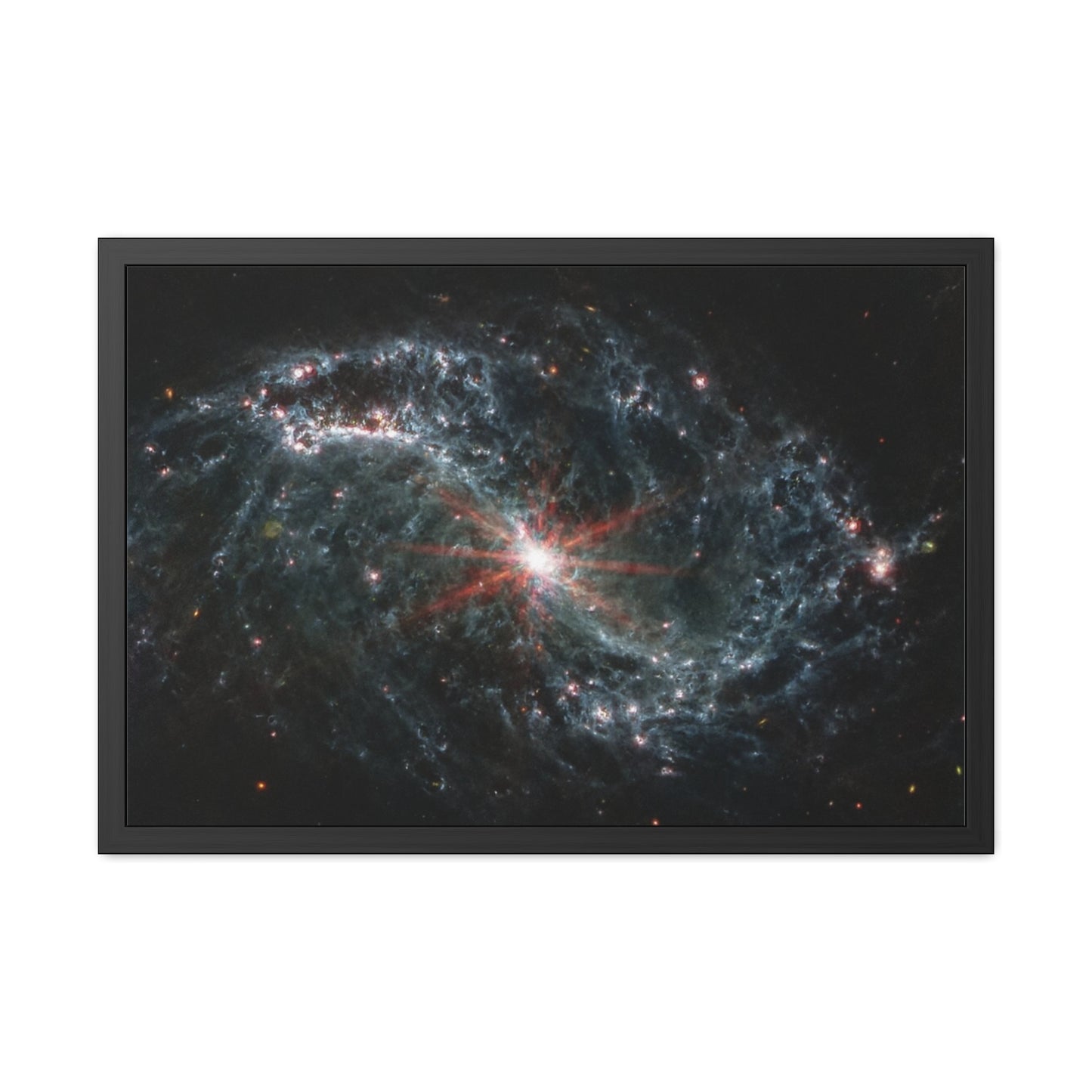 Intricate Networks of Gas and Dust in Nearby Galaxies, Hand Crafted Wooden Framed Poster