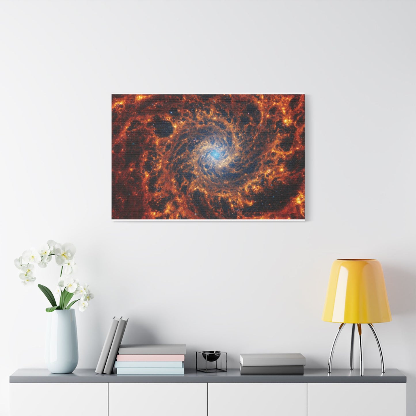 Spiral Galaxy NGC 628, Satin Canvas, Stretched