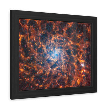 Spiral Galaxy IC 5332, Hand Crafted Wooden Framed Poster