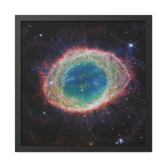 Ring Nebula, Hand Crafted Wooden Framed Poster