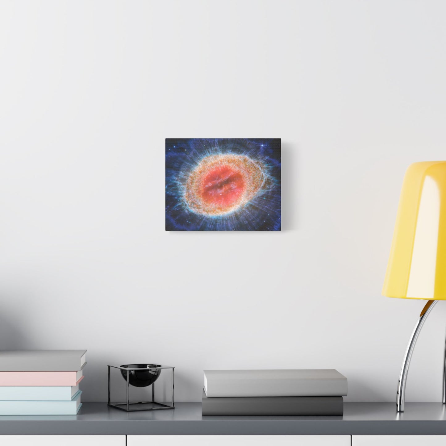 Ring Nebula (MIRI image), Satin Canvas, Stretched