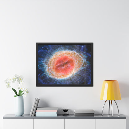 Ring Nebula (MIRI image), Hand Crafted Wooden Framed Poster