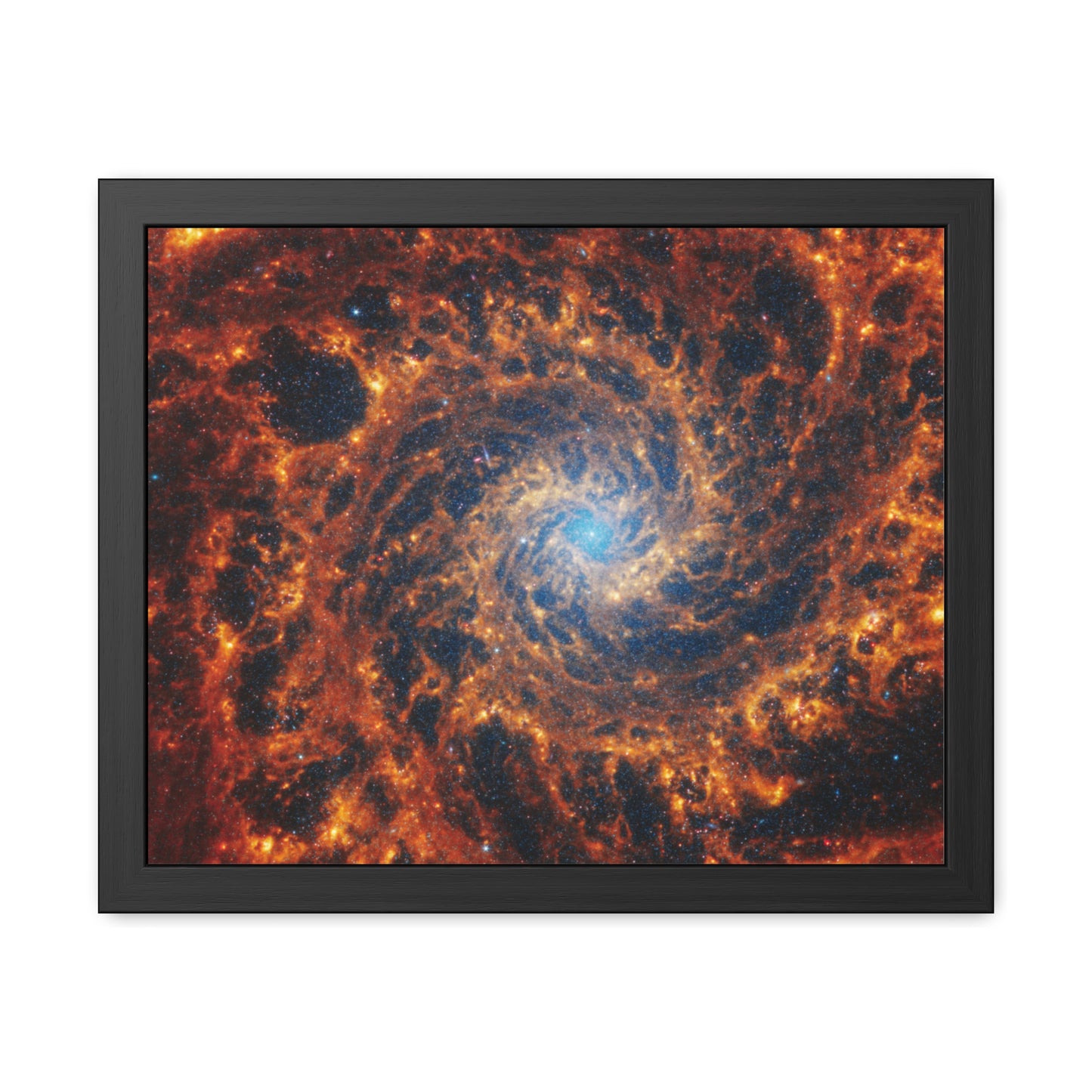 Spiral Galaxy NGC 628, Hand Crafted Wooden Framed Poster