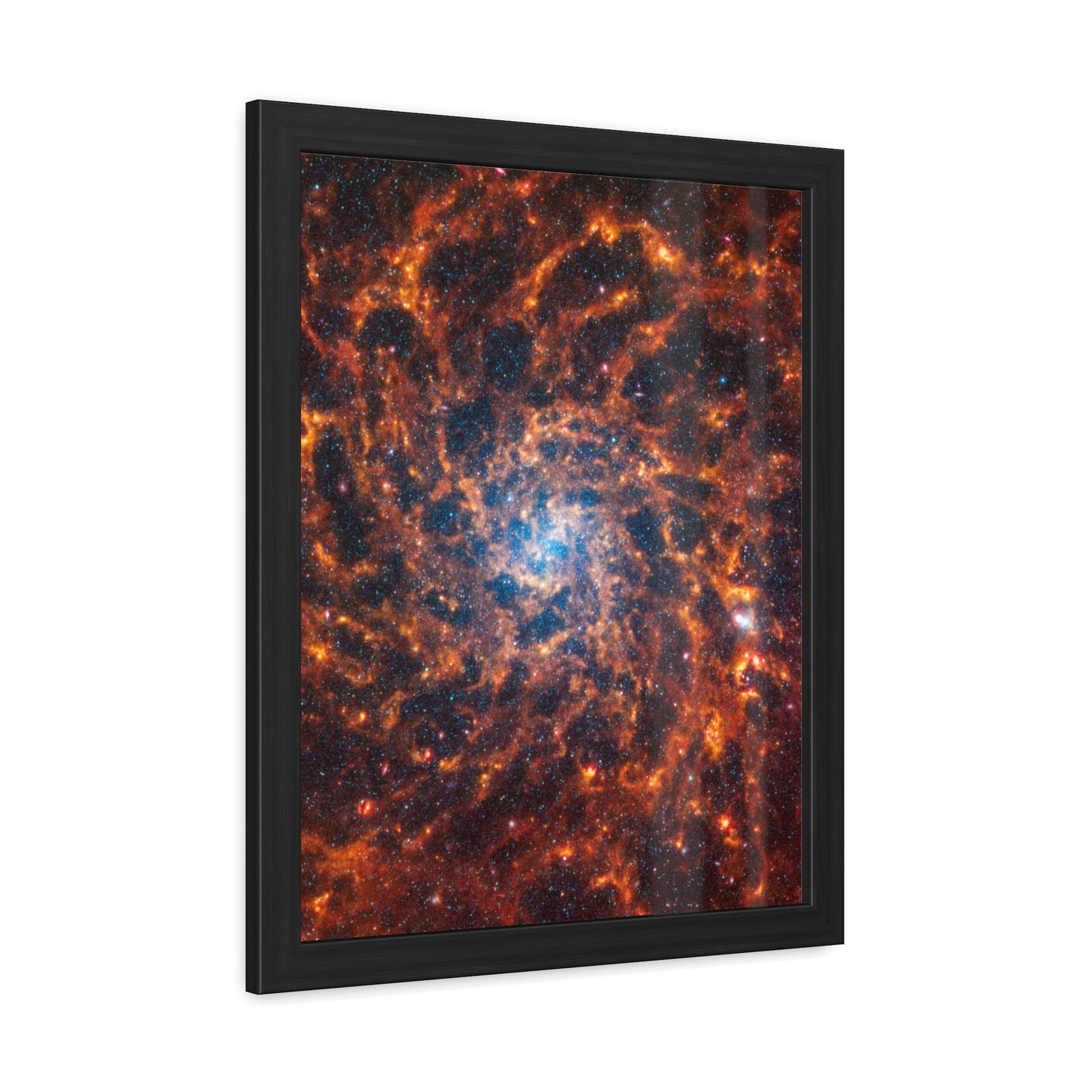 Spiral Galaxy IC 5332, Hand Crafted Wooden Framed Poster