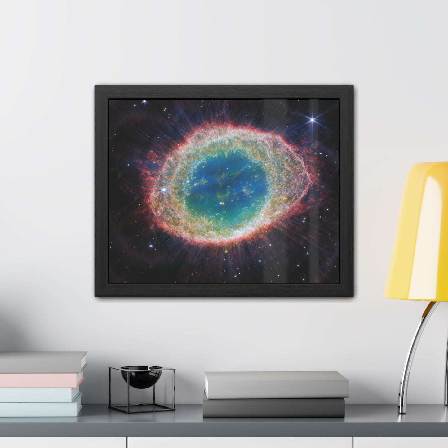 Ring Nebula, Hand Crafted Wooden Framed Poster