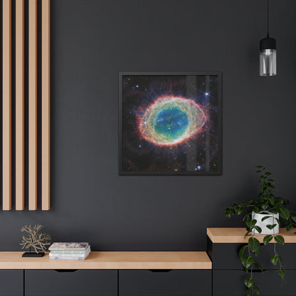 Ring Nebula, Hand Crafted Wooden Framed Poster